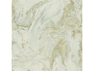 York Wallcoverings Antonina Vella Natural Opalescence Green Gold Metallic Oil Marble Wallpaper YWY6231205