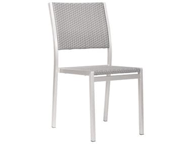 Zuo Outdoor Metropolitan Aluminum Polyurethane Dining Armless Chair Set of Two ZD701866
