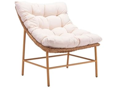 Zuo Outdoor Merilyn Aluminum Beige &amp; Natural Accent Chair ZD703972