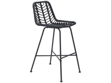 Zuo Outdoor Malaga Bar Chair (Set of 2) Black ZD703982