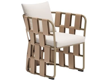 Zuo Outdoor Quadrat White Aluminum Cushion Dining Chair ZD704012