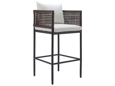 Zuo Outdoor Palm Paradise Gray Aluminum Cushion Bar Stool ZD704028