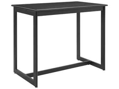 Zuo Outdoor Midnight Wave Black Aluminum Rectangular Bar Table ZD704029