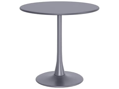 Zuo Outdoor Soleil Gray Steel Round Dining Table ZD704037