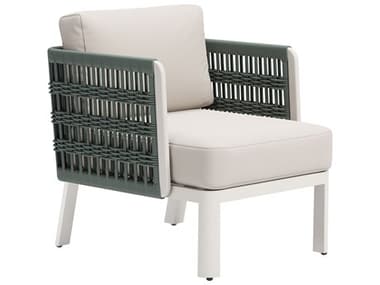 Zuo Outdoor Bridgehampton White Aluminum Cushion Lounge Chair ZD704044