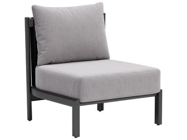 Zuo Outdoor Horizon Gray Aluminum Cushion Lounge Chair ZD704046