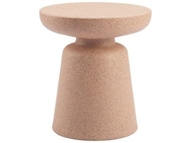 Zuo Outdoor Tensen Brown Polypropylene Round End Table ZD704061