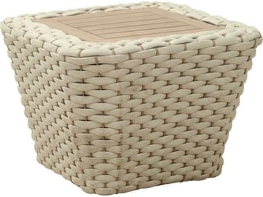 Zuo Outdoor Antul White Natural Wood Square Coffee Table ZD704096