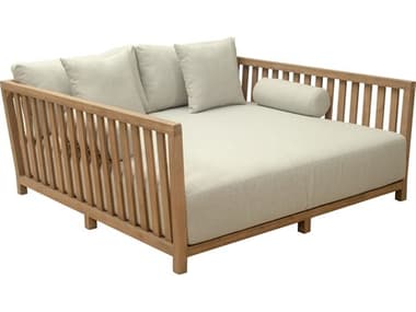 Zuo Outdoor Teras Gray Wood Cushion Lounge Bed ZD704099