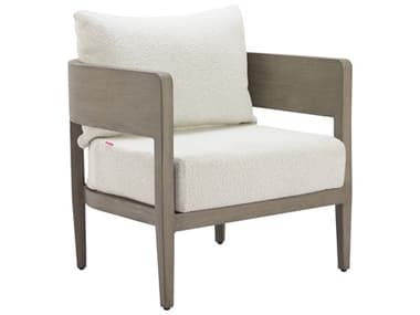 Zuo Outdoor Foret Beige Faux Wood Cushion Lounge Chair ZD704108
