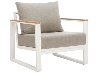 Zuo Outdoor Welt Taupe White Aluminum Cushion Lounge Chair ZD704111