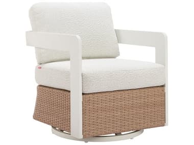 Zuo Outdoor Gelo White Brown Aluminum Cushion Lounge Chair ZD704134