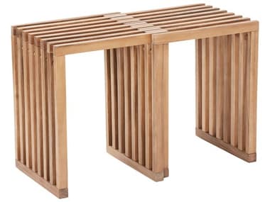 Zuo Outdoor Riviera Natural Wood Bench, Set of 2 ZD704155