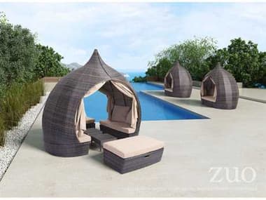 Zuo Outdoor Majorca Aluminum Polyethylene Day Bed Lounge Set ZDMJORCALBGSET