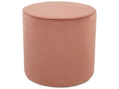 Zentique 16" Mauve Rose Velvet Pink Fabric Upholstered Accent Stool ZENGH004VP
