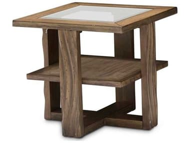 Michael Amini Del Mar Sound Square Glass End Table AICKIDELM202215