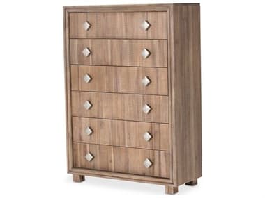 Michael Amini Hudson Ferry Brown Acacia Wood Accent Chest AICKIHUDF070216