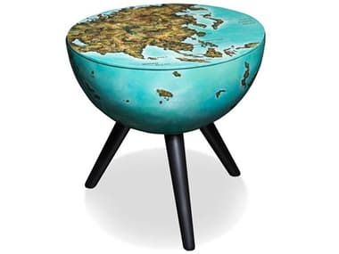 Michael Amini Illusions Blue / Green / Brown 22'' Wide Round End Table AICFSILUSN115