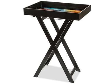 Michael Amini Illusions Black / Multi 23'' Wide Rectangular End Table AICFSILUSN546