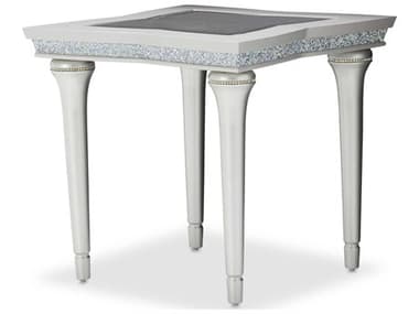 Michael Amini Melrose Plaza Glass / Dove 24'' Wide Square End Table AIC9019202118