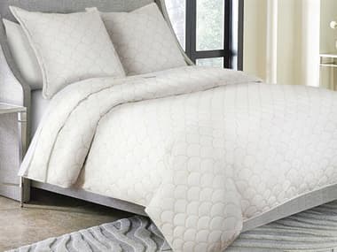 Michael Amini Trabuco White Three-Piece King Duvet Set AICBCSKD03TRUBCWHT