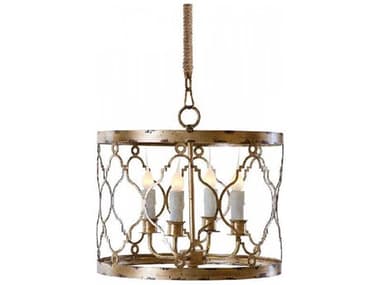Aidan Gray 16&quot; Wide Distressed Gold Chandelier AIDL262CHAN