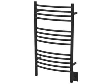 Amba Jeeves Matte Black 37" Curved Heated Towel Rack AMBCCMB