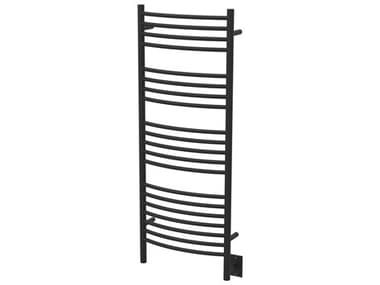 Amba Jeeves Matte Black 54" Curved Heated Towel Rack AMBDCMB