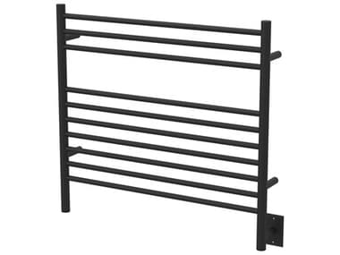 Amba Jeeves Matte Black 30" K-Straight Heated Towel Rack AMBKSMB