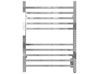 Amba Radiant Polished Stainless Radiant Square Hardwired Heated Towel Rack AMBRSWHP