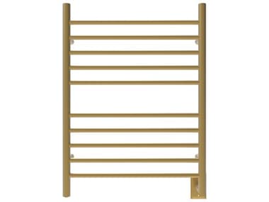 Amba Radiant Satin Brass Radiant Hardwired Straight Heated Towel Rack AMBRWHSSB