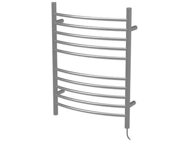 Amba Radiant Brushed Stainless Radiant Plug-in Curved Heated Towel Rack AMBRWPCB