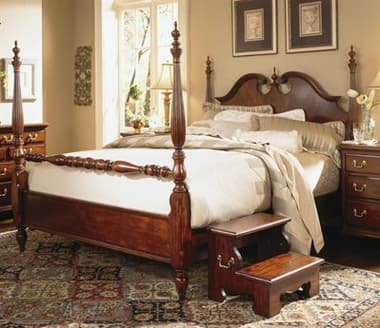 American Drew Cherry Grove Classic Antique Wood Queen Poster Bed AD791383R