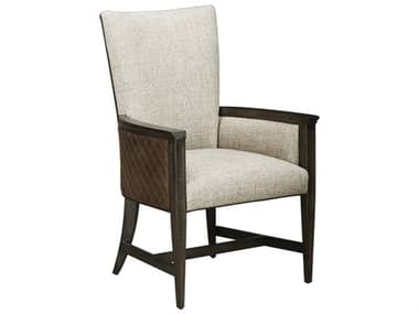 A.R.T. Furniture Woodwright Oak Wood Brown Fabric Upholstered Arm Dining Chair AT2532072315