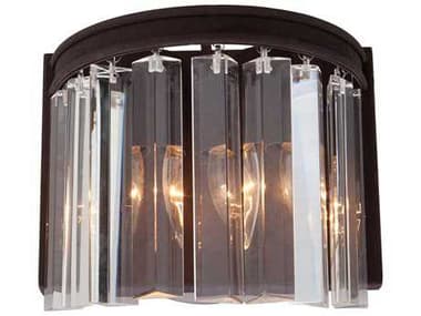 Artcraft El Dorado 2-Light Java Brown Crystal LED Wall Sconce ACAC10402JV