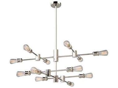 Artcraft Lux 36" Wide 12-Light Polished Nickel LED Chandelier ACAC10782PN