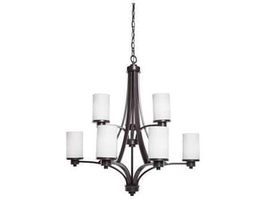 Artcraft Lighting Parkdale Oil Rubbed Bronze Nine-Light 28'' Wide Chandelier ACAC1309WH