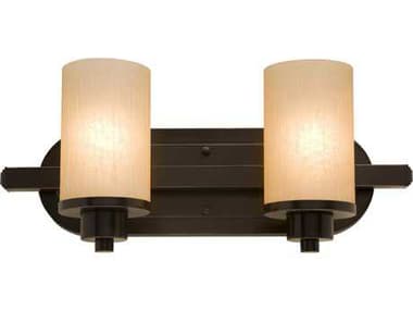 Artcraft Lighting Parkdale Oil Brushed Bronze with Amber Glass Two-Light Vanity Light ACAC1302OB