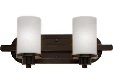 Artcraft Lighting Parkdale Oil Brushed Bronze with Opal White Glass Two-Light Vanity Light ACAC1302WH