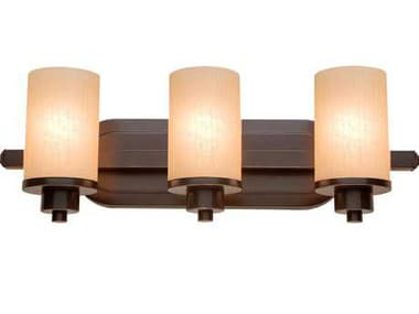 Artcraft Lighting Parkdale Oil Brushed Bronze with Amber Glass Three-Light Vanity Light ACAC1303OB