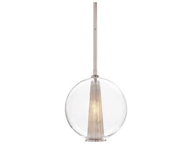 Arteriors Home Laura Kirar 10&quot; 1-Light Clear Nickel Glass Globe Linear Mini Pendant ARHDK49911