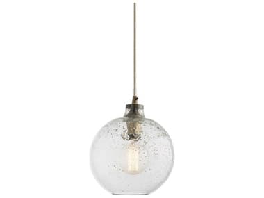 Arteriors Home Monica 9&quot; 1-Light Sand Infused Glass Clear Globe Linear Pendant ARH44082