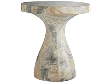 Arteriors Home Serafina 20" Round Concrete Sahara Faux Marble End Table ARH5550