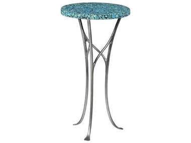Artistica Isidora " Round Turquoise Pewter End Table ATS2134951
