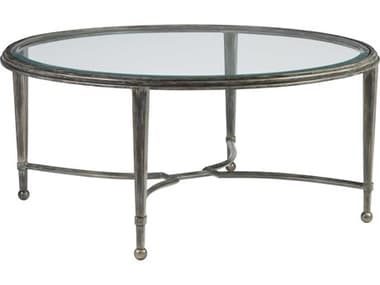 Artistica Metal Designs Sangiovese 42&quot; Round Glass Cocktail Table ATS201194344