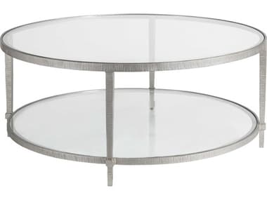 Artistica Metal Designs Claret 42" Round Glass Argento Cocktail Table ATS223394346