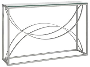 Artistica Metal Designs Ellipse 54&quot; Rectangular Glass Argento Console Table ATS223496646
