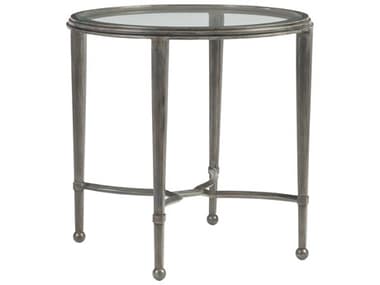 Artistica Metal Designs Sangiovese 26" Round Glass End Table ATS201195044
