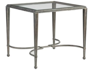 Artistica Metal Designs Sangiovese 24" Rectangular Glass End Table ATS201195944