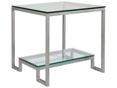 Artistica Metal Designs Bonaire 25" Square Glass Argento End Table ATS201695746